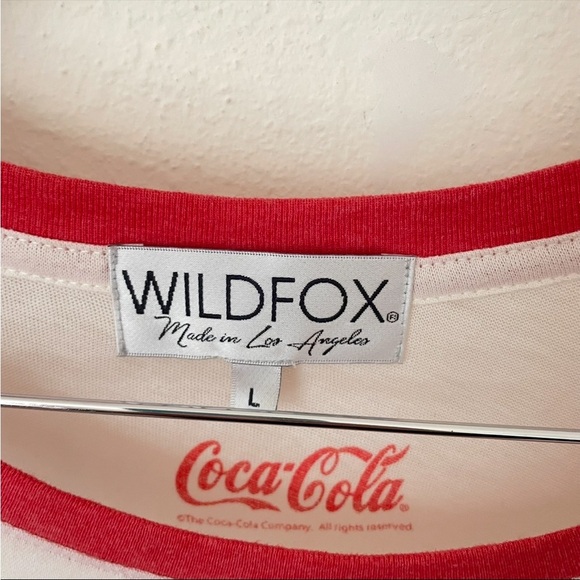Wildfox Enjoy Coca Cola Sunny Morning Oversized Graphic Tee Size Large - Picture 6 of 9
